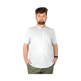 Mode XL 20387 Mavi Hakim Yaka Erkek T-Shirt