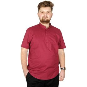 Mode XL 20387 Mürdüm Hakim Yaka Erkek T-Shirt