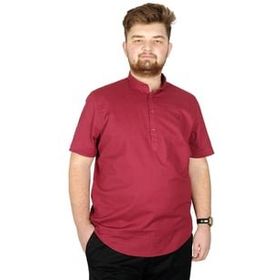 Mode XL 20387 Mürdüm Hakim Yaka Erkek T-Shirt
