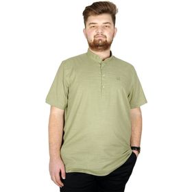 Mode XL 20387 Yeşil Hakim Yaka Erkek T-Shirt