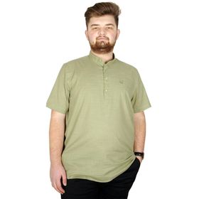 Mode XL 20387 Yeşil Hakim Yaka Erkek T-Shirt