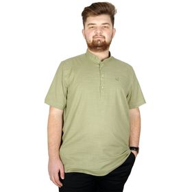 Mode XL 20387 Yeşil Hakim Yaka Erkek T-Shirt