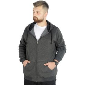 Mode XL 20543 Antramelanj Kapüşonlu Erkek Sweatshirt