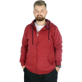 Mode XL 20543 Bordo Kapüşonlu Erkek Sweatshirt