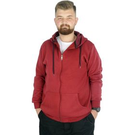 Mode XL 20543 Bordo Kapüşonlu Erkek Sweatshirt
