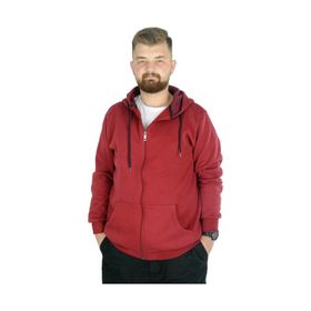 Mode XL 20543 Bordo Kapüşonlu Erkek Sweatshirt