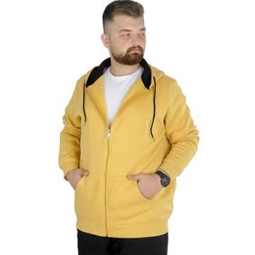 Mode XL 20543 Hardal Kapüşonlu Erkek Sweatshirt