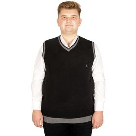 Mode XL 20547 Vanize Selanik Siyah Erkek Süveter