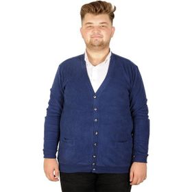 Mode XL 20548 İndigo Vanize Selanik Düğmeli Erkek Hırka
