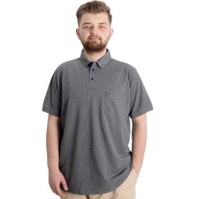 Mode XL 20552 Antramelanj Cepli Klasik Pike Polo Yaka Erkek T-Shirt