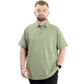 Mode XL 20552 Çağla Yeşili Cepli Klasik Pike Polo Yaka Erkek T-Shirt