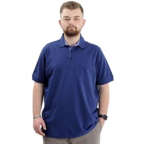 Mode XL 20552 İndigo Cepli Klasik Pike Polo Yaka Erkek T-Shirt