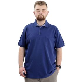 Mode XL 20552 İndigo Cepli Klasik Pike Polo Yaka Erkek T-Shirt