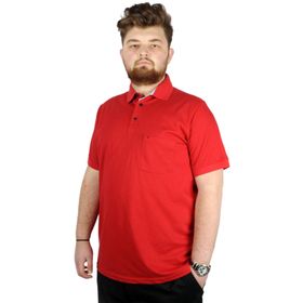 Mode XL 20552 Kırmızı Cepli Klasik Pike Polo Yaka Erkek T-Shirt