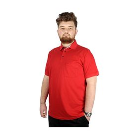 Mode XL 20552 Kırmızı Cepli Klasik Pike Polo Yaka Erkek T-Shirt