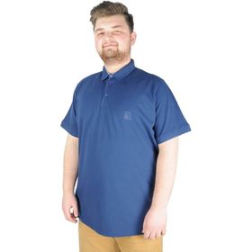 Mode XL 20553 İndigo Nakışlı Klasik Pike Polo Yaka Erkek T-Shirt