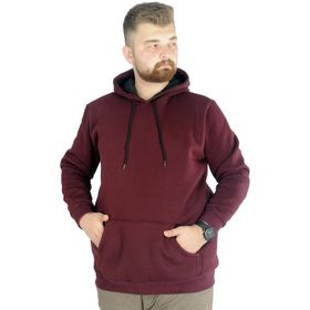 Mode XL 20562 Mürdüm Kapüşonlu Erkek Sweatshirt