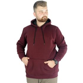 Mode XL 20562 Mürdüm Kapüşonlu Erkek Sweatshirt