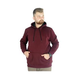 Mode XL 20562 Mürdüm Kapüşonlu Erkek Sweatshirt