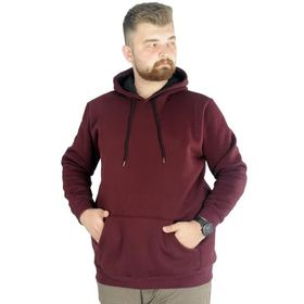 Mode XL 20562 Mürdüm Kapüşonlu Erkek Sweatshirt