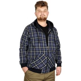 Mode XL 20579 İndigo Kapüşonlu Erkek Sweatshirt