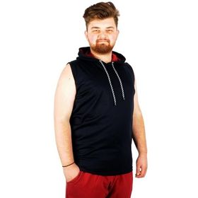 Mode XL 21125 Lacivert Basic Kapüşonlu Erkek T-Shirt