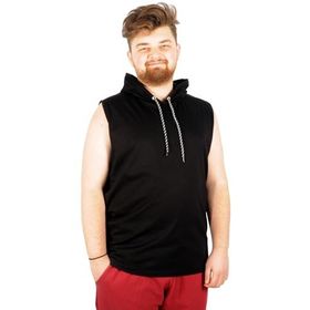Mode XL 21125 Siyah Basic Kapüşonlu Erkek T-Shirt