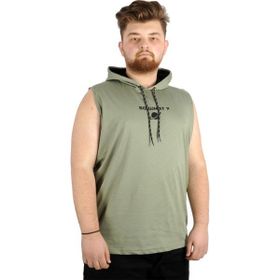 Mode XL 21126 So What Yeşil Kapüşonlu Erkek T-Shirt