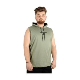 Mode XL 21126 So What Yeşil Kapüşonlu Erkek T-Shirt
