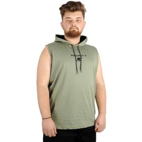 Mode XL 21126 So What Yeşil Kapüşonlu Erkek T-Shirt