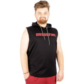 Mode XL 21127 Redefine Siyah Kapüşonlu Erkek T-Shirt