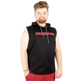 Mode XL 21127 Redefine Siyah Kapüşonlu Erkek T-Shirt