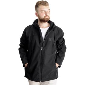 Mode XL 21235 Erkek Softshell Parcalı Kapsonlu Siyah Mont