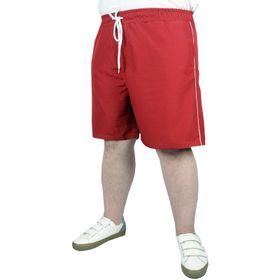 Mode XL 21451 White Line Bordo Büyük Beden Erkek Deniz Şortu
