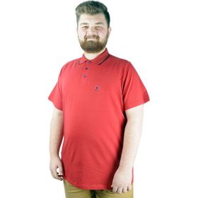 Mode XL 21554 Bordo Polo Erkek T-shirt
