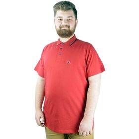 Mode XL 21554 Bordo Polo Erkek T-shirt