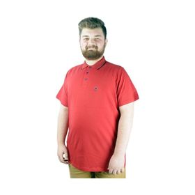 Mode XL 21554 Bordo Polo Erkek T-shirt