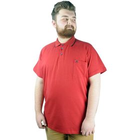 Mode XL 21558 Bordo Polo Erkek T-shirt