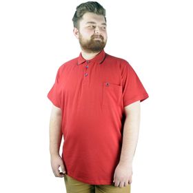 Mode XL 21558 Bordo Polo Erkek T-shirt