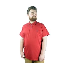 Mode XL 21558 Bordo Polo Erkek T-shirt
