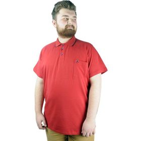 Mode XL 21558 Bordo Polo Erkek T-shirt