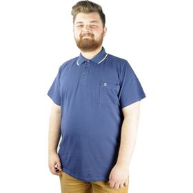 Mode XL 21558 İndigo Polo Erkek T-shirt
