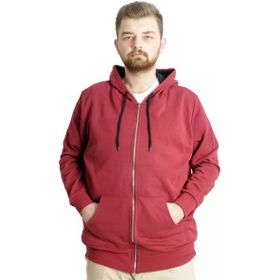 Mode XL 21600 Steel Interlock Bordo Erkek Hırka