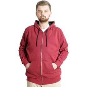 Mode XL 21600 Steel Interlock Bordo Erkek Hırka