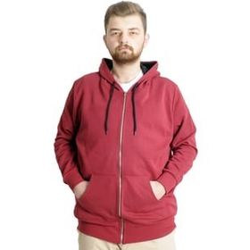 Mode XL 21600 Steel Interlock Bordo Erkek Hırka