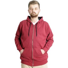 Mode XL 21600 Steel Interlock Bordo Erkek Hırka