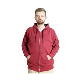 Mode XL 21600 Steel Interlock Bordo Erkek Hırka