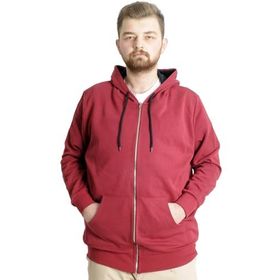 Mode XL 21600 Steel Interlock Bordo Erkek Hırka