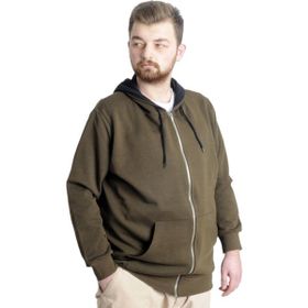Mode XL 21600 Steel Interlock Haki Erkek Hırka