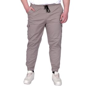 Mode XL 21911 Taş Rengi Keten Kargo Jogger Erkek Pantolon